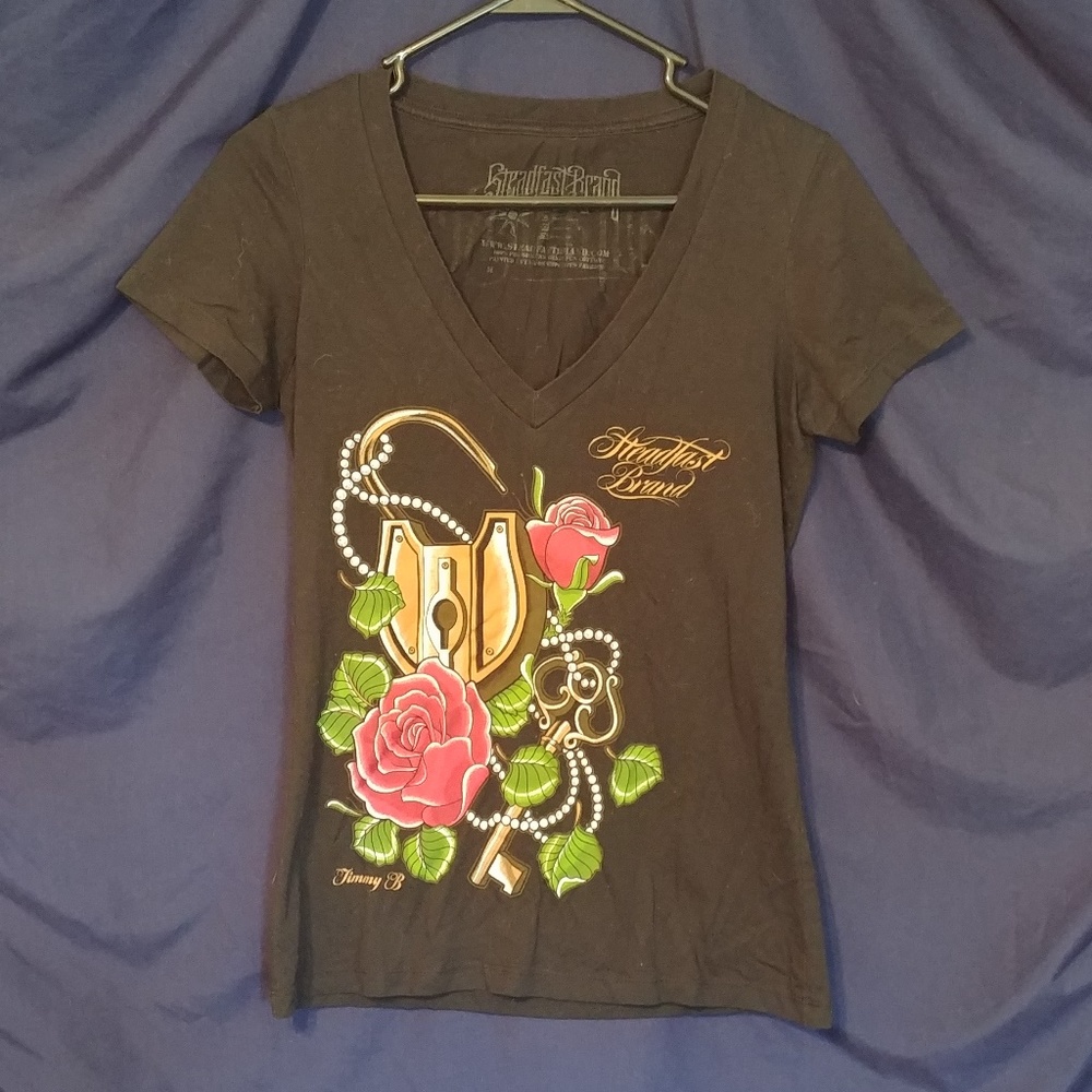 Steadfast Brand graphic V-neck t-shirt